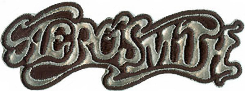 Aerosmith Iron-On Patch Silver Chrome Letters Logo 