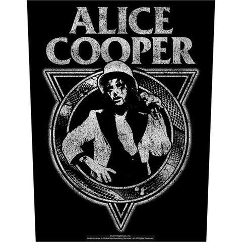 Alice Cooper Sew On Canvas Back Patch Snakeskin