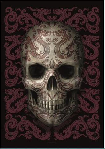 Anne Stokes Poster Flag Oriental Skull