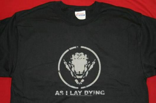 As I Lay Dying T-Shirt Sheep Logo Black Size Medium New