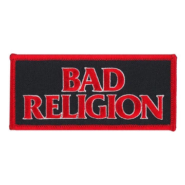 Bad Religion Iron-On Patch Rectangle Red Letters Logo – Rock Band