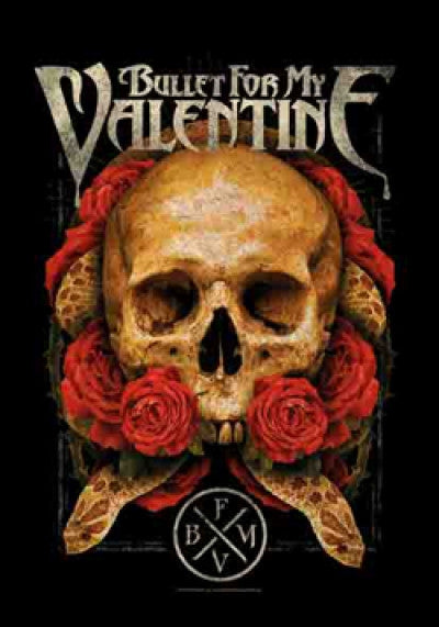 Bullet For My Valentine Poster Flag Serpent Roses Tapestry