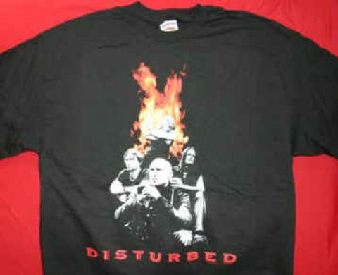 Disturbed T-Shirt Rise Logo Black Size XL