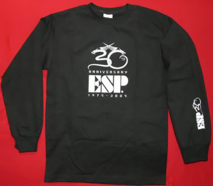 ESP Guitars Long Sleeve T-Shirt 30th Anniversary Black Size Small New