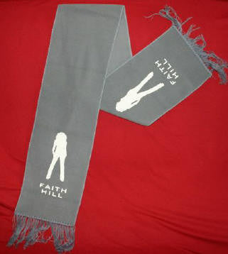 Faith Hill Scarf Silhoette Logo Grey