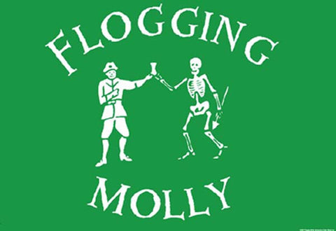 Flogging Molly Poster Flag Skeleton Drink Logo Tapestry