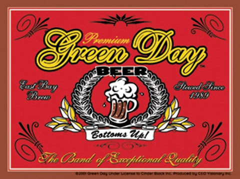 Green Day Vinyl Sticker Beer Label Logo