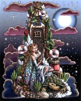 Guitar Fairy Blacklight Tapestry Cloth Wall Hanging