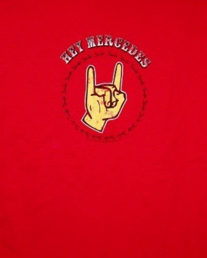 Hey Mercedes T-Shirt Hand Logo Red Size XL