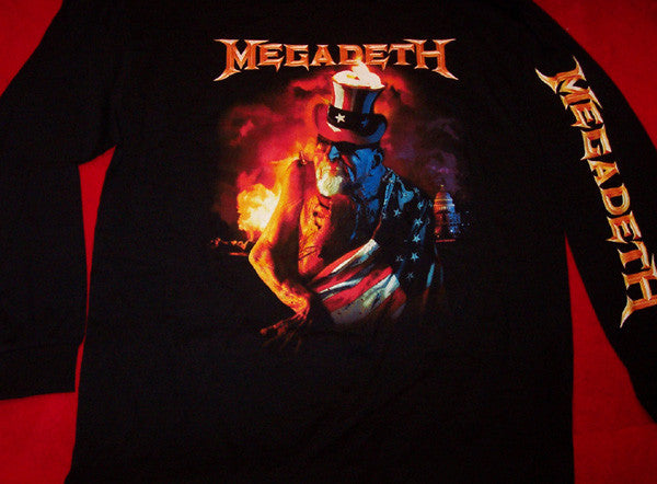 Megadeth Long Sleeve T-Shirt Uncle Sam Black Size Small – Rock