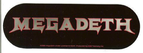 Megadeth Vinyl Sticker Oval Letters Logo