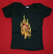 Metal Babies Infant T-Shirt Flaming Bear Black Size 3-6 Months