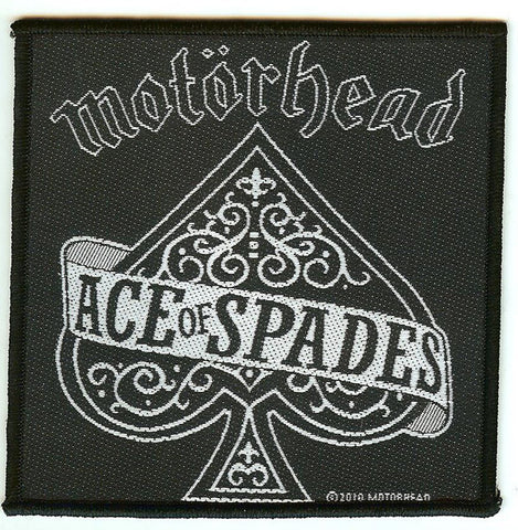 Motorhead Sew On Patch Square Ace Of Spades Logo 
