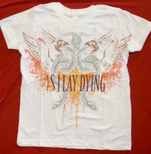 As I Lay Dying T-Shirt White Slim Fit Tee Size XL New