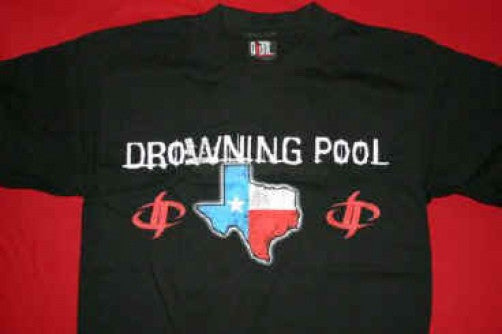 Drowning Pool T Shirt Texas Redneck Evil Black Size Large Rock