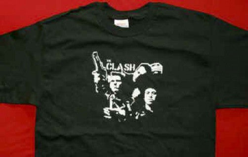 The Clash T-Shirt Group And Gun Black Size Medium