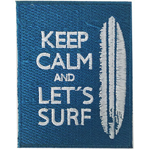 Surfing Iron On Patch Keep Calm And Let s Surf