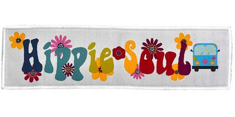 Hippie Soul Iron-On Patch Flower Letters Strip Logo