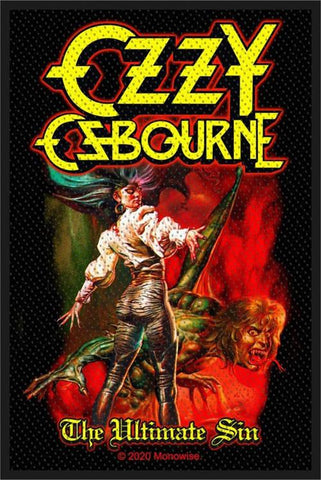 Ozzy Osbourne Sew On Patch The Ultimate Sin