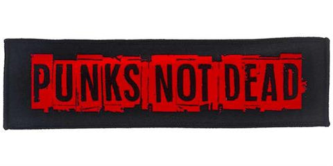 Punks Not Dead Iron-On Patch Strip Letters Logo