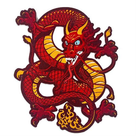 Red Dragon Iron-On Patch