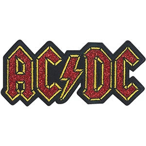 AC/DC Iron-On Patch Glitter Letters Logo