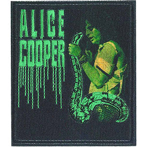 Alice Cooper Iron-On Patch With Snake Logo