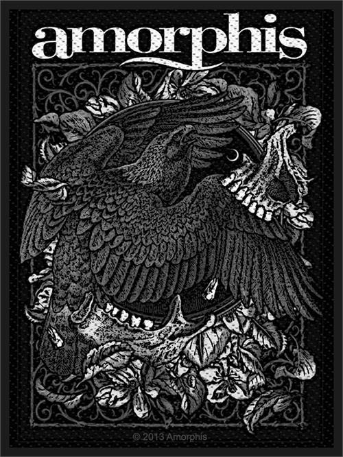 Amorphis Sew On Patch Rectangle Bird Logo
