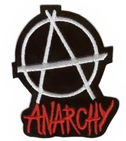 Anarchy Iron-On Patch Round Symbol Logo 