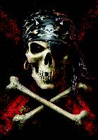 Anne Stokes Poster Flag Pirate Skull