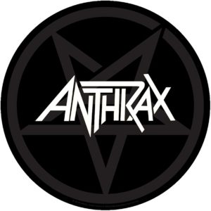 Anthrax Sew On Canvas Back Patch Round Pentagram Logo