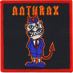 Anthrax Iron-On Patch Square Devil Man Logo