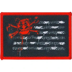 Anthrax Iron-On Patch Rectangle Man Flag Logo
