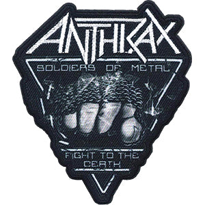Anthrax Iron-On Patch Soldiers Of Metal Fist Logo