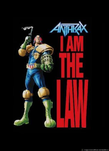 Anthrax Poster Flag Judge Dredd I Am The Law Tapestry