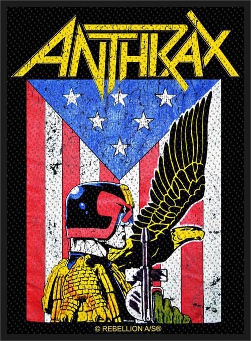 Anthrax Sew On Patch Judge Dredd Logo