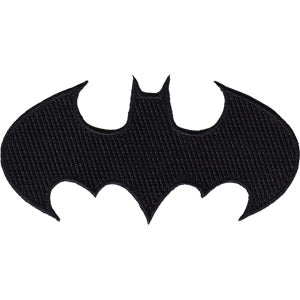 Batman Iron-On Patch Black Die Cut Bat Logo