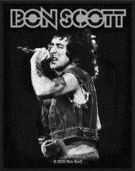 Bon Scott Sew On Patch Singing AC/DC