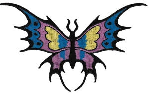 Butterfly Iron-On Patch Pink And Blue