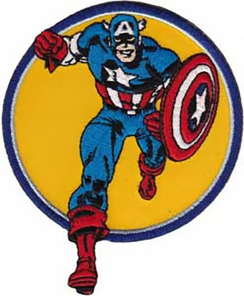 Captain America Iron-On Patch Round Run 