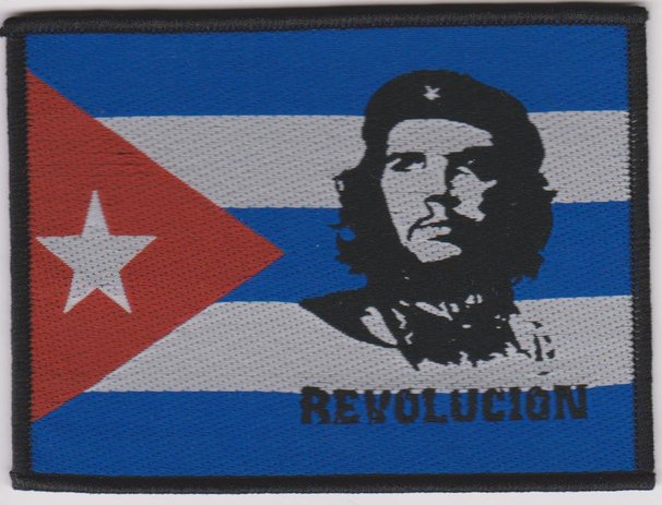 Che Guevara Sew On Patch Revolution Flag Logo