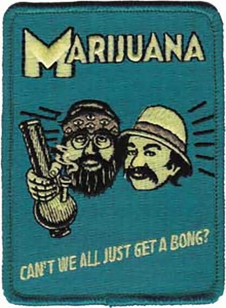 Cheech And Chong Iron-On Patch Can't We All Logo