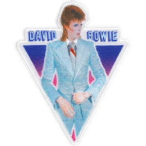 David Bowie Iron-On Patch Blue Suit Triangle Logo