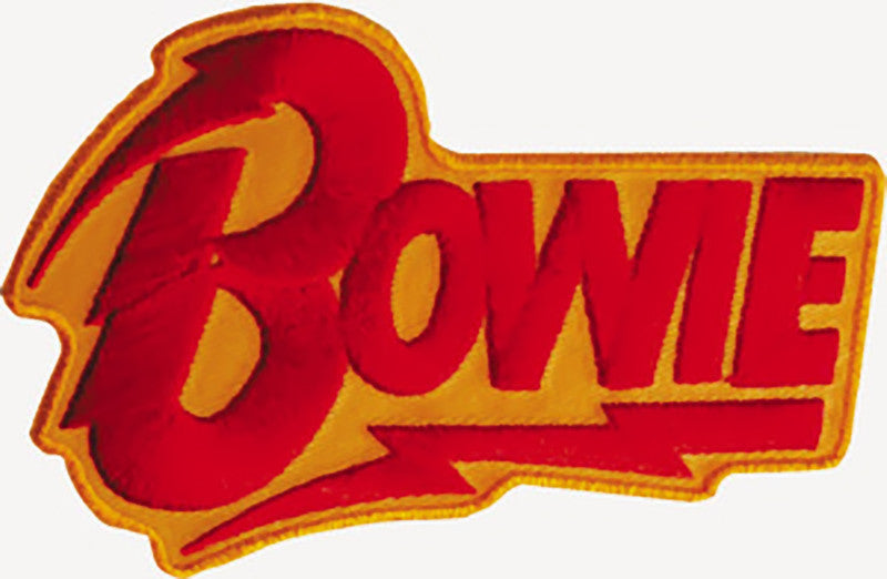 David Bowie Iron-On Patch Lightning Letters Logo