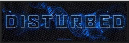 Disturbed Sew On Patch Blue Letters Strip Logo