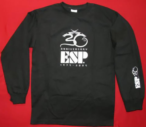 ESP Guitars Long Sleeve T-Shirt 30th Anniversary Black Size Small New