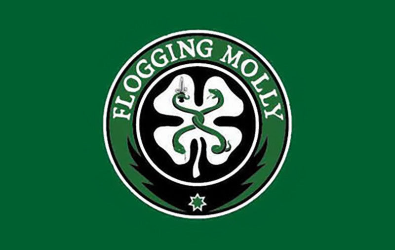 Flogging Molly Poster Flag Green Shamrock Logo Tapestry