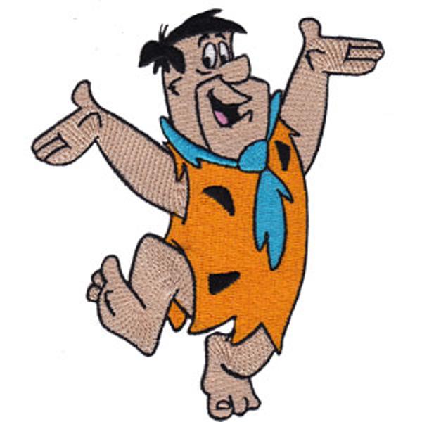 Flintstones Iron-On Patch Dancing Fred Figure