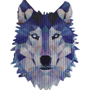 Geometric Animals Iron-On Patch Wolf