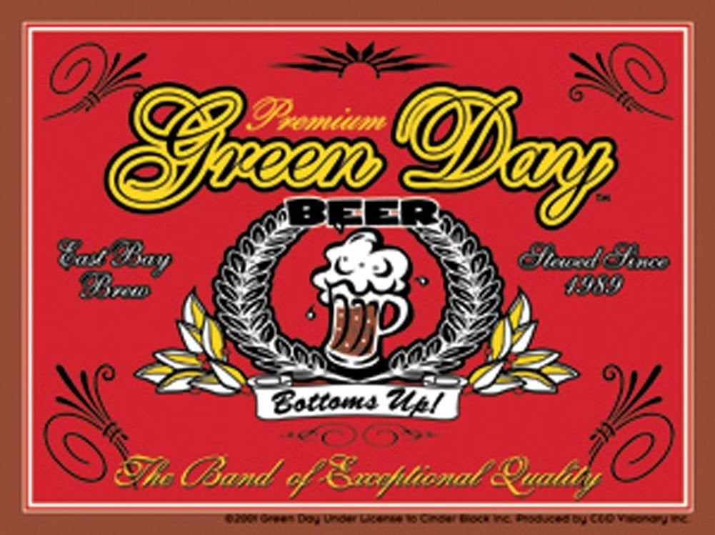 Green Day Vinyl Sticker Beer Label Logo